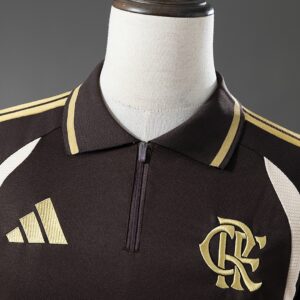 Flamengo 26/27 Training POLO – Brown Jersey – Replica Football Soccer Shirt – S–