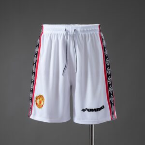M-U 1998 Home Retro Shorts – Replica Football Soccer Shirt – S–XXL