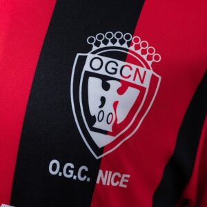 OGC Nice 77_78 Home Long-Sleeve Retro Jersey – Replica Football Soccer Shirt – S