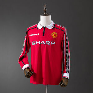 Manchester United 1998/99 Home Long Sleeve Retro Jersey – Classic Football Shirt