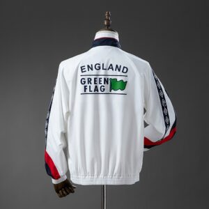 England 1998 Retro Windbreaker - White – Replica Football Soccer Shirt – S–XXL