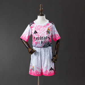 Real Madrid 25/26 Special Edition Pink Kids Kit Jersey – Replica Football Soccer