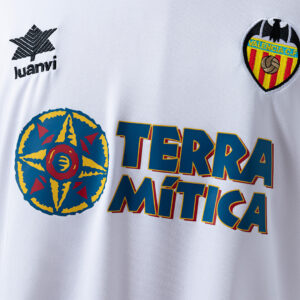 Valencia 1999/00 Home Retro Jersey – Vintage Replica Football Soccer Shirt – Siz