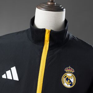 Real Madrid 25/26 Windbreaker – Black – Replica Football Soccer Jacket – S–3XL