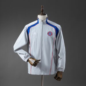 Bayern Munich Windbreaker - Light Grey – Replica Football Soccer Shirt – S–XXL
