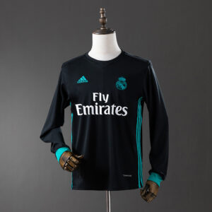 Real Madrid 2017/18 Away Long Sleeve Retro Jersey – Vintage Replica Football Soc
