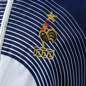 France 05_06 Retro Windbreaker - White & Blue – Replica Football Soccer Shirt –