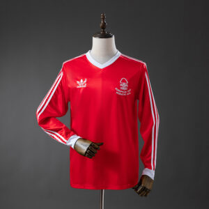 Nottingham Forest 77/80 Home Long Sleeve Retro Jersey – Replica Football Soccer