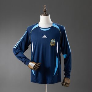 Argentina 2006 Away Long-Sleeved Retro Jersey – Replica Football Soccer Shirt –
