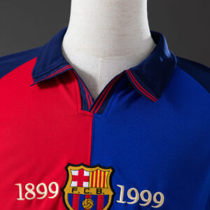 Barcelona 1999/00 Home Retro Jersey – Vintage Replica Football Soccer Shirt – Si
