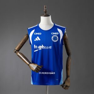 Cruzeiro 26_27 All sponsors Training - Blue Vest Jersey – Replica Football Socce