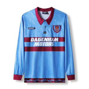 West Ham United 1995/97 Long Sleeve Away Retro Jersey – Classic Football Shirt –