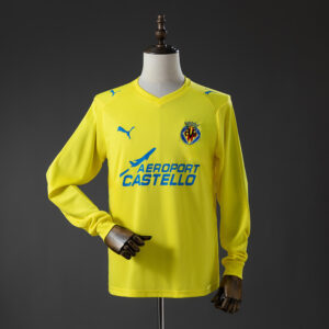 Villarreal 08_09 Home Long-Sleeve Retro Jersey – Replica Football Soccer Shirt –
