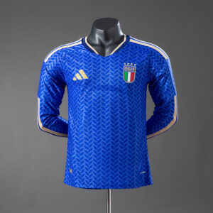 Italy 2026 Home Player Version Long-Sleeve Jersey – Replica Football Soccer Shir
