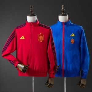 Spain 2026 Reversible Jacket Windbreaker – Red & Blue – Replica Football Soccer