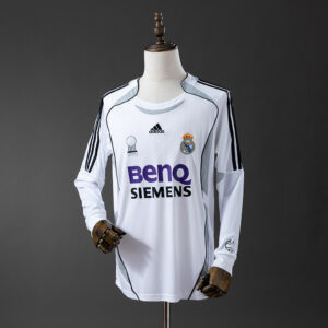 Real Madrid 2Real Madrid 2006/07 Home Long Sleeve Retro Jersey – Vintage Replica