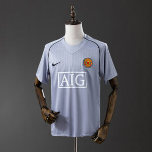 Manchester United 2007 Goalkeeper Grey Retro Jersey – Classic Football Shirt – S