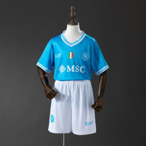 Naples 25/26 Home Kids Kit Jersey – Replica Football Soccer Shirt – Size 16–28