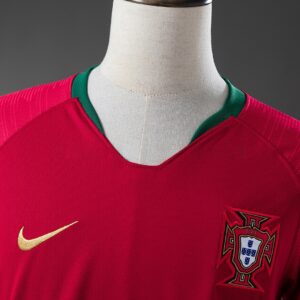 Portugal 2018 Home Long-Sleeved Retro Jersey – Replica Football Soccer Shirt – S