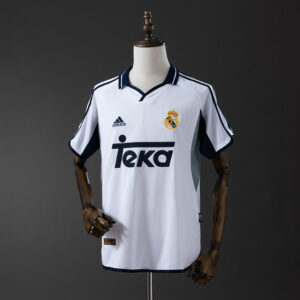 Real Madrid 2000/01 Home Retro Jersey – Vintage Replica Football Soccer Shirt –