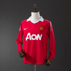 Manchester United 2010/11 Home Long Sleeve Retro Jersey – Classic Football Shirt