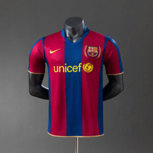 Barcelona 2007/08 Home Player Version Retro Jersey – Vintage Replica Football So