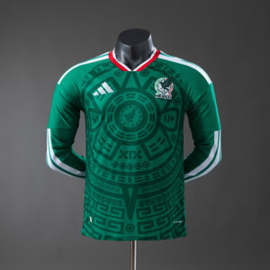Mexico 2026 Home Long Sleeve Player Version Jersey – Replica Football Shirt – S–