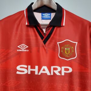 94/96 Manchester United Home Retro Jersey – Vintage Replica Football Soccer Shir