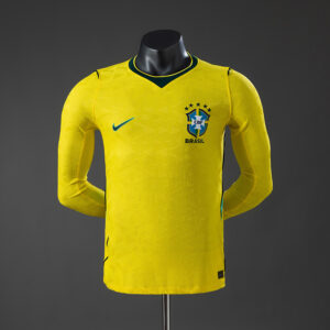 Brazil 2026 Home Player Version Long-Sleeve Jersey – Replica Football Soccer Shi