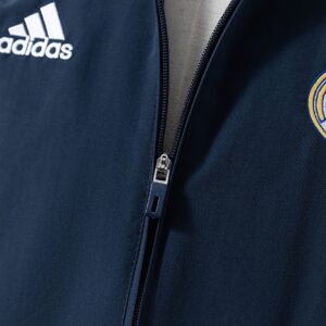 Real Madrid Windbreaker - Navy Blue & White – Replica Football Soccer Shirt – S–