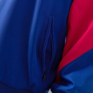Barcelona Windbreaker - Deep Royal Blue & Noble Red – Replica Football Soccer Sh