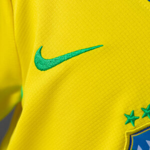 Brazil 2025 Home Kids Kit Jersey – Replica Football Soccer Shirt – Size 16–28