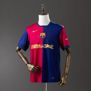Barcelona 24/25 Home x TRAVIS SCOTT Limited Edition Jersey – Vintage Replica Foo
