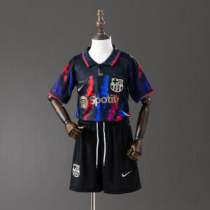 Barcelona 25/26 Special Edition Camo Kids Kit Jersey – Replica Football Soccer S