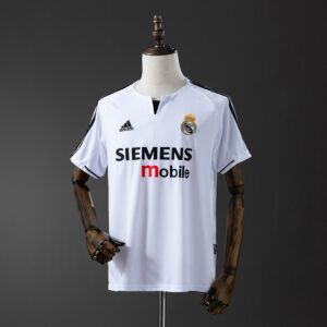 Real Madrid 2003/04 Home Retro Jersey – Vintage Replica Football Soccer Shirt –