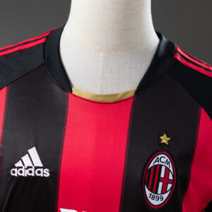 AC Milan 10/11 Home Long Sleeve Retro Jersey – Replica Football Soccer Shirt – S