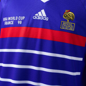 France 1998 Home Long Sleeve Retro Jersey – Replica Football Soccer Shirt – S–XX
