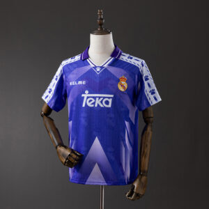 Real Madrid 1996/97 Away Retro Jersey – Vintage Replica Football Soccer Shirt –