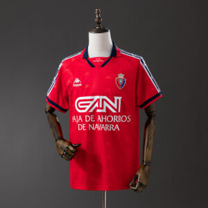 Osasuna 1996/97 Home Retro Jersey – Vintage Replica Football Soccer Shirt – Size