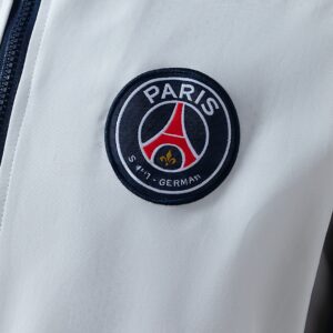 PSG 25/26 Windbreaker – White – Replica Football Soccer Jacket – S–3XL