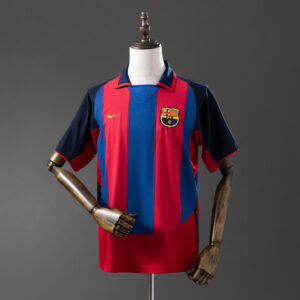 Barcelona 2003/04 Home Retro Jersey – Vintage Replica Football Soccer Shirt – S–