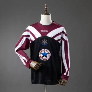 Newcastle United 95_96 Training Retro Long-Sleeve Jersey – Replica Football Socc