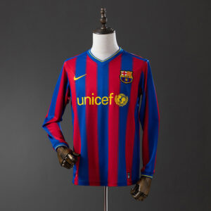 Barcelona 2009/10 Home Long Sleeve Retro Jersey – Vintage Replica Football Socce