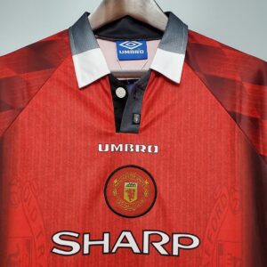 1996 Manchester United Home Long Sleeve Retro Replica Jersey Size M-XL