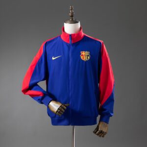 Barcelona Windbreaker - Deep Royal Blue & Noble Red – Replica Football Soccer Sh