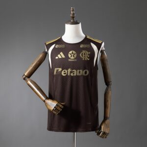Flamengo 26_27 All Sponsored Training - Brown Vest Jersey – Replica Football Soc