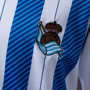 Real Sociedad 2025/26 Home Kids Kit – Replica Football Soccer Jersey Set – Size