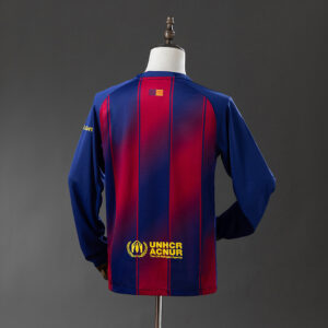 Barcelona 25/26 Home Long Sleeve Jersey – Replica Football Soccer Shirt – S–4XL