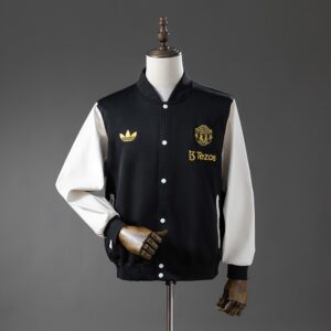 M-U Jacket - White & Black – Replica Football Soccer Shirt – S–XXL