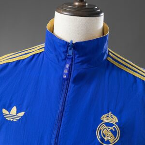 Real Madrid Reversible Jacket Windbreaker – Blue & Yellow – Replica Football Soc